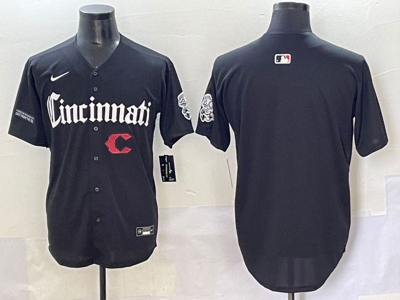 Men 2025 Cincinnati Reds Blank Black Five generations Joint Name Nike MLB Jersey style 5->cincinnati reds->MLB Jersey